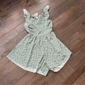 NEW SHEIN Romper Floral Print Green Women’s M